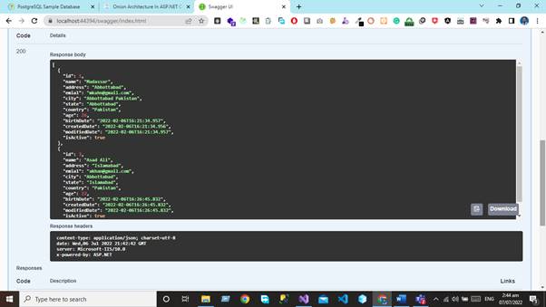 Onion Architecture in Asp.net Core 6 Web API